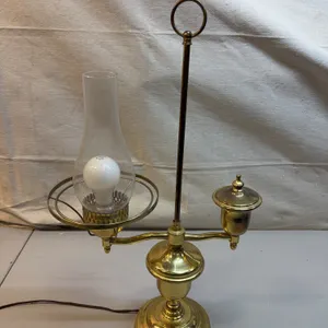 Brass Hurricane Table Lamp