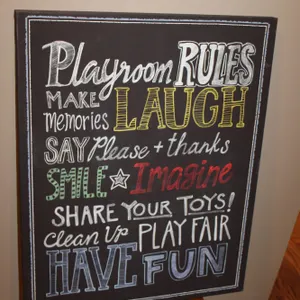 Playroom Rules Wall Art