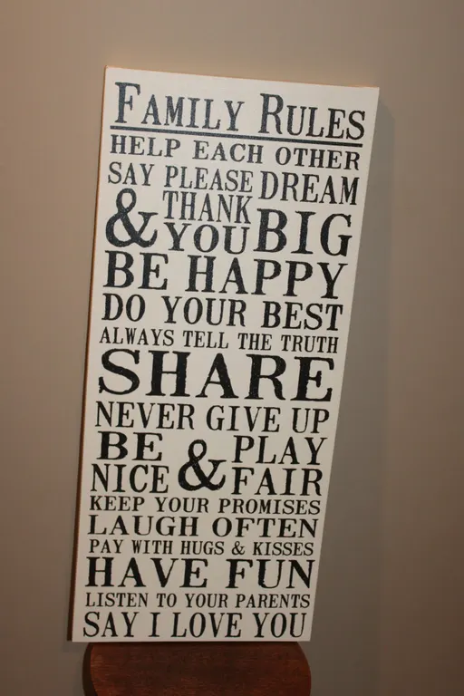 Family Rules Wall Sign