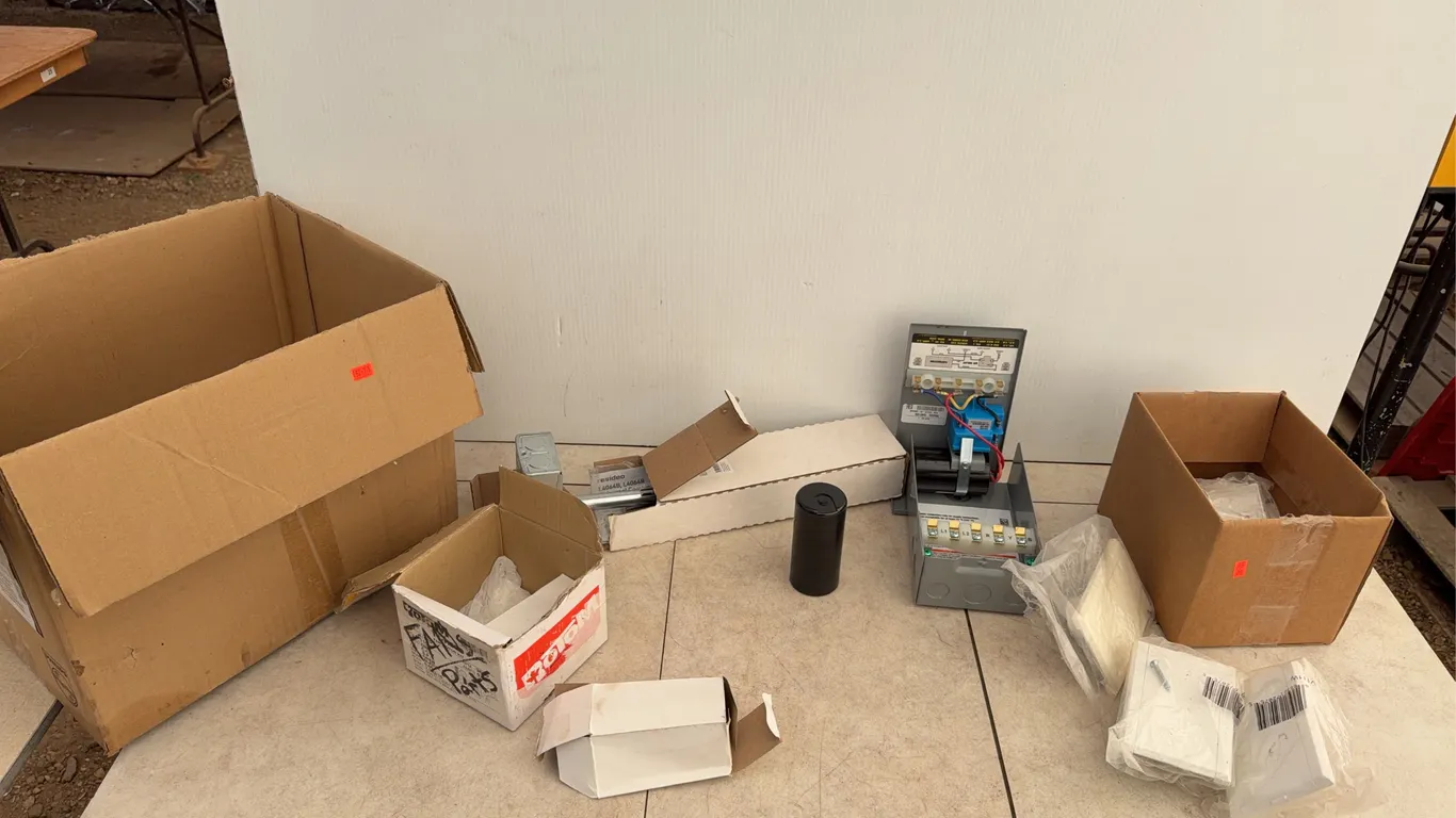 Misc electrical, bulbs, covers etc