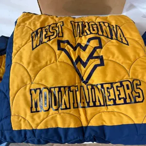 West Virginia Mountaineer Game Quilted Cover (Measures Approximately 64x42)