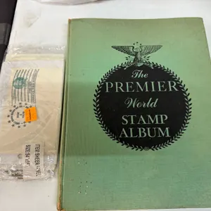 The Premier World Stamp Album With Some Stamps 1955 Book & Miscellaneous Group Of First Day Covers