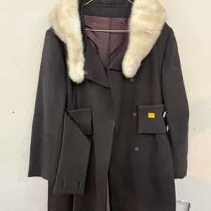 Vintage Black Coat With Possible Fur Around Collar