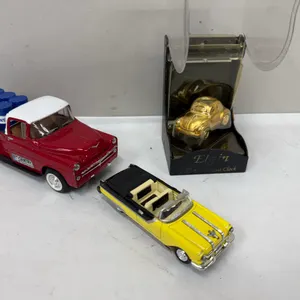 Group Of Collectible Die Cast Truck And Pontiac And Gold Tone VW Beetle With Elgin Clock