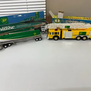 Group Of BP Collectible Aerial Fire Truck And Tanker Truck