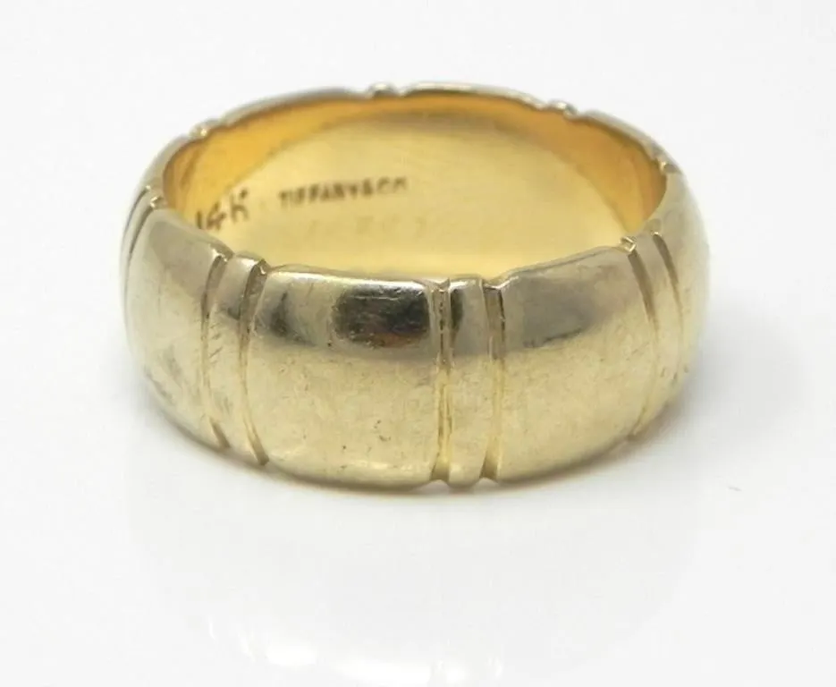 14KT GOLD TIFFANY & CO RING 7.82g