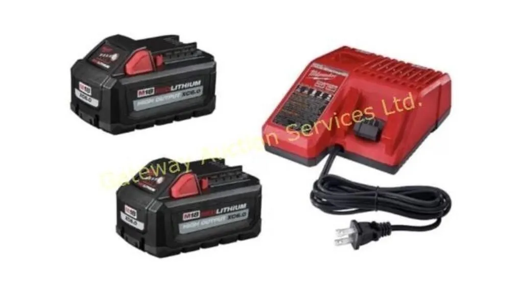 2 Milwaukee batteries and Charger