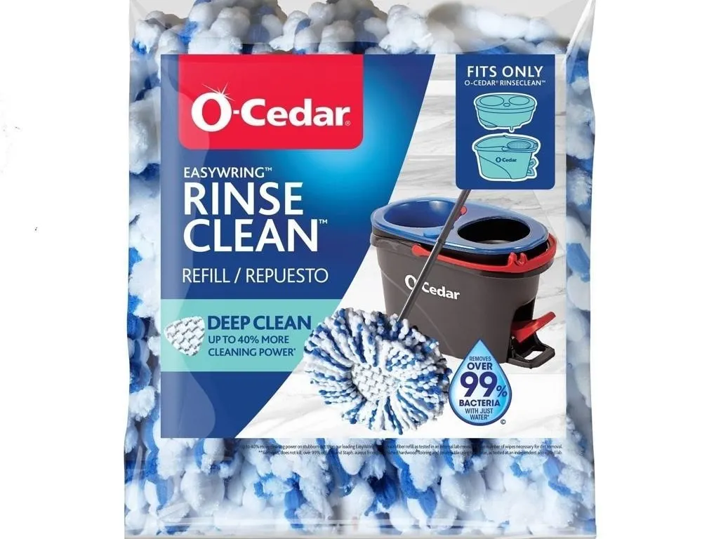 O-Cedar 89765924 RinseClean Spin Mop Head 1-Pack