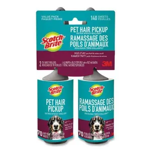 Scotch-Brite Pet Hair Lint Roller 70 Sheets 2pk