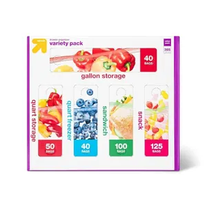 Upup Food Storage Bags Variety Pack 355ct