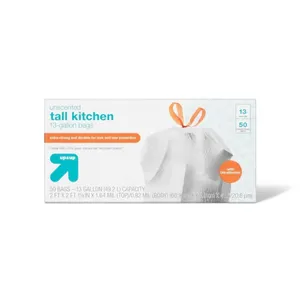 Upup 13 Gallon Tall Kitchen Trash Bags 50ct