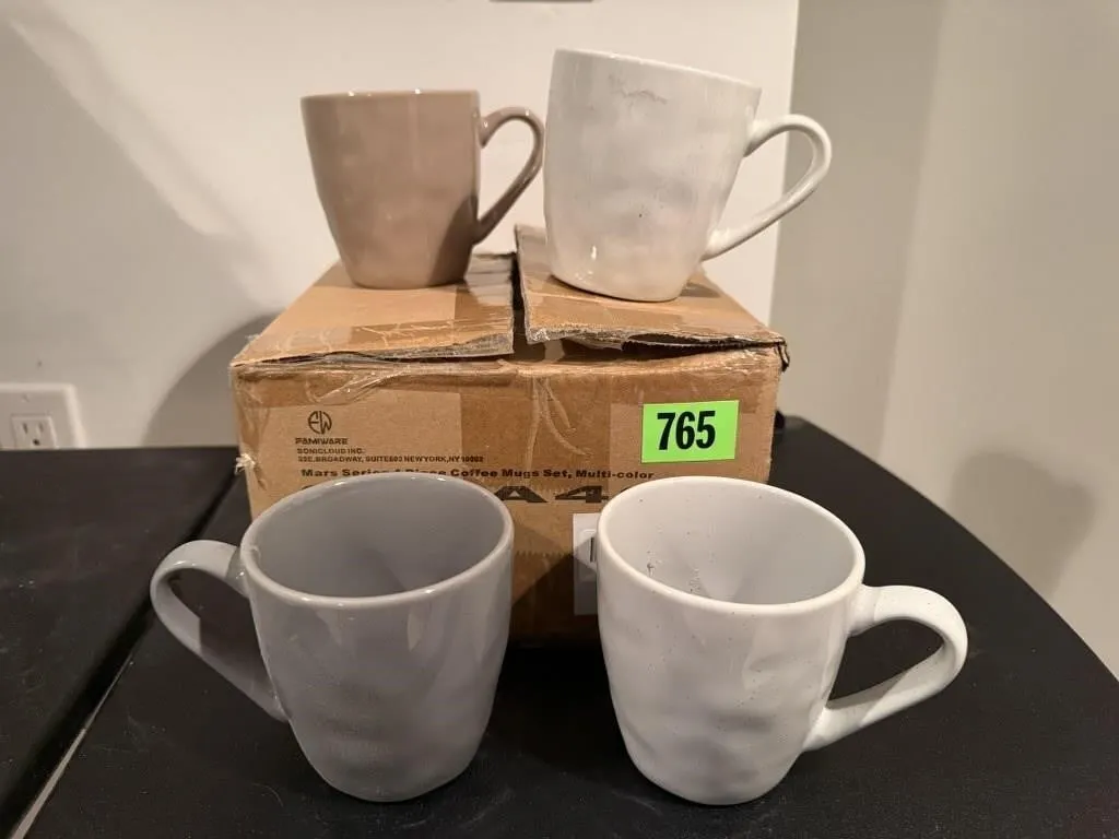 NEW stoneware mugs (4)