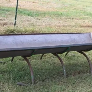 8' Sled Type Plastic/Metal Feed Trough