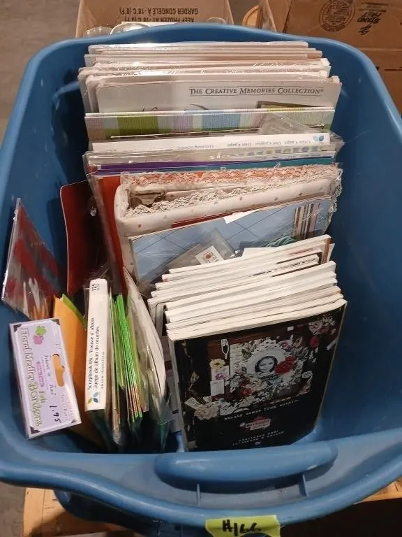 Tote Scrapbooking supplies.paper, stickers, page