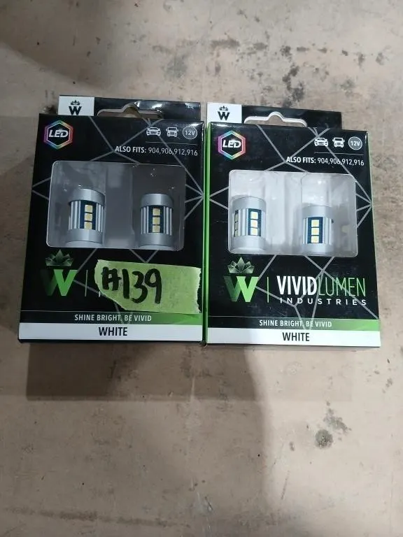 2 Boxes WhiteLED bulbs high output, PN# 921W