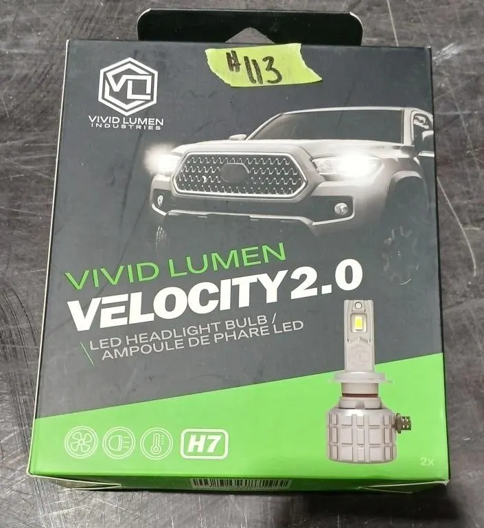 H7 Velocity 2.0 Headlight bulbs, PN# 20011