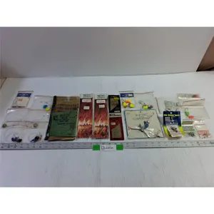 Various Fish Hooks, Snelled Hooks, 3 Way Ice Fishing Spreader