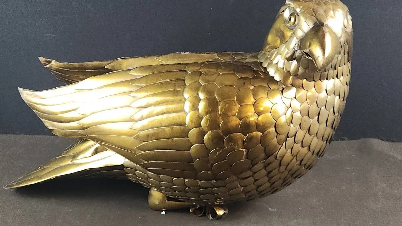 Sergio Bustamante Limited Edition Brass Owl Sculpture 49/100