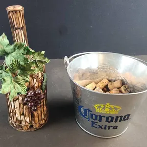 Corona Extra Metal Ice Bucket,Wine Bottle Cork Holder, Corks & Stoppers