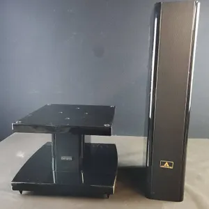 Aurum Cantus Romanca Black Speaker and Matching Stand