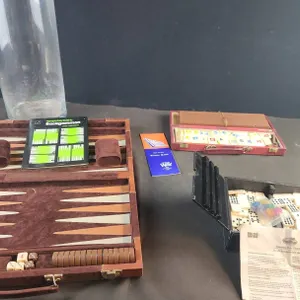Mixed Games: Backgammon Set, Rummy Game with Tiles and More