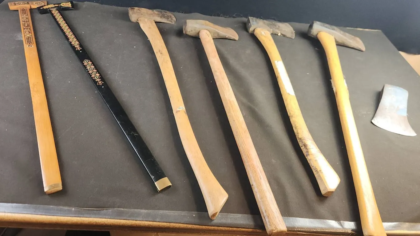 6 Axes and Hatchets Plus Spare Axe Head