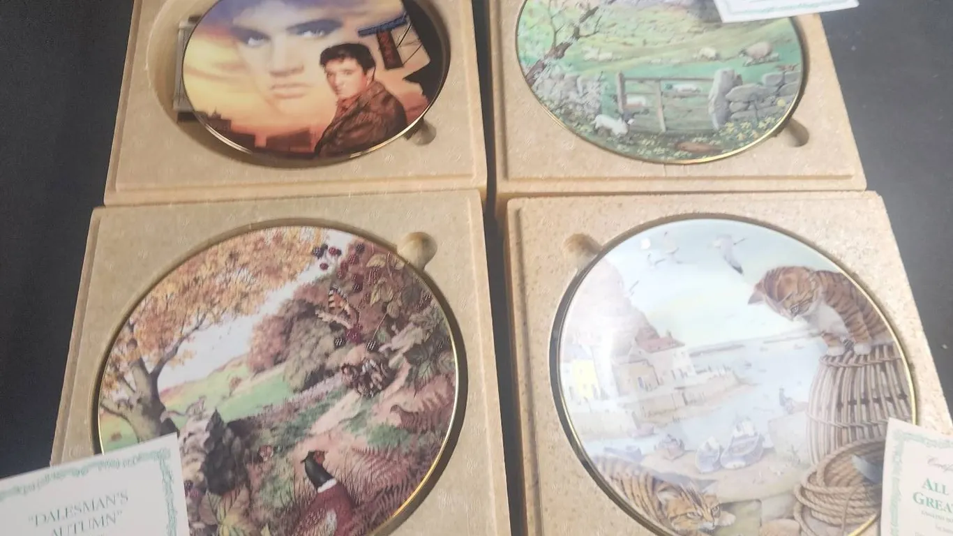 Elvis Presley & All Creatures Great and Small Bone China Plates