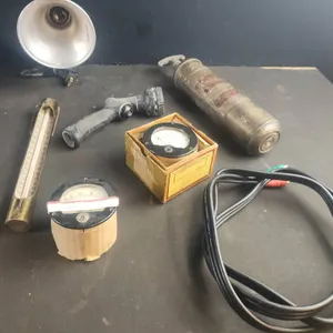 Lot: Vintage Fire Extinguisher, Brass Thermometer, More