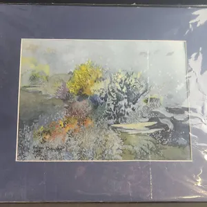 Helen Davies “Another World” Watercolour, Matted, Signed, 1986