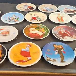 Norman Rockwell Christmas Collector Plates Set, Knowles, 1978-1999