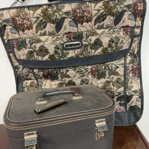 Oscar de la Renta Tapestry Bag, Train Case, and Harmonica Lot