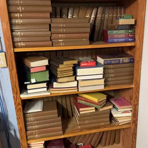 Bookshelf with Vintage Books