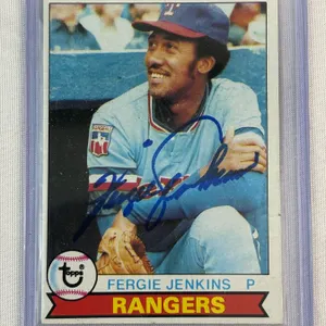 Signed Fergie Jenkins Baseball Card