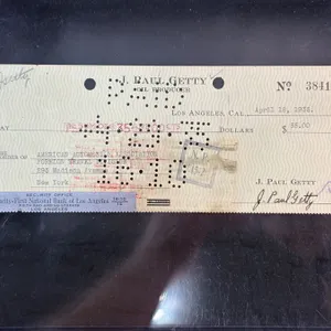 J. Paul Getty Oil Producer Check