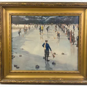 Curling Scene Painting