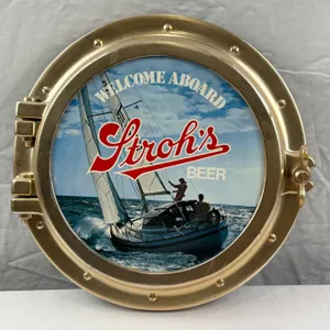 Stroh's Brewery Beer Bar Sign