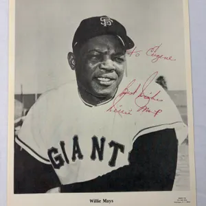 Autographed Willie Mays Photograph