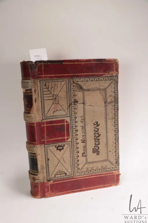 Antique bound hardcover accounts leger dated 1896