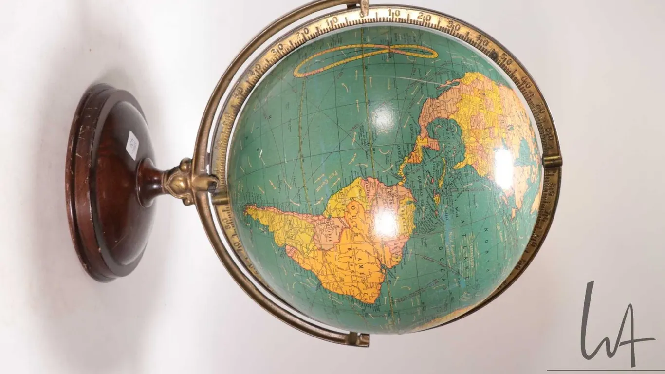Vintage Cram's Unrivaled terrestial globe 12" No. 4, circa 1930-40
