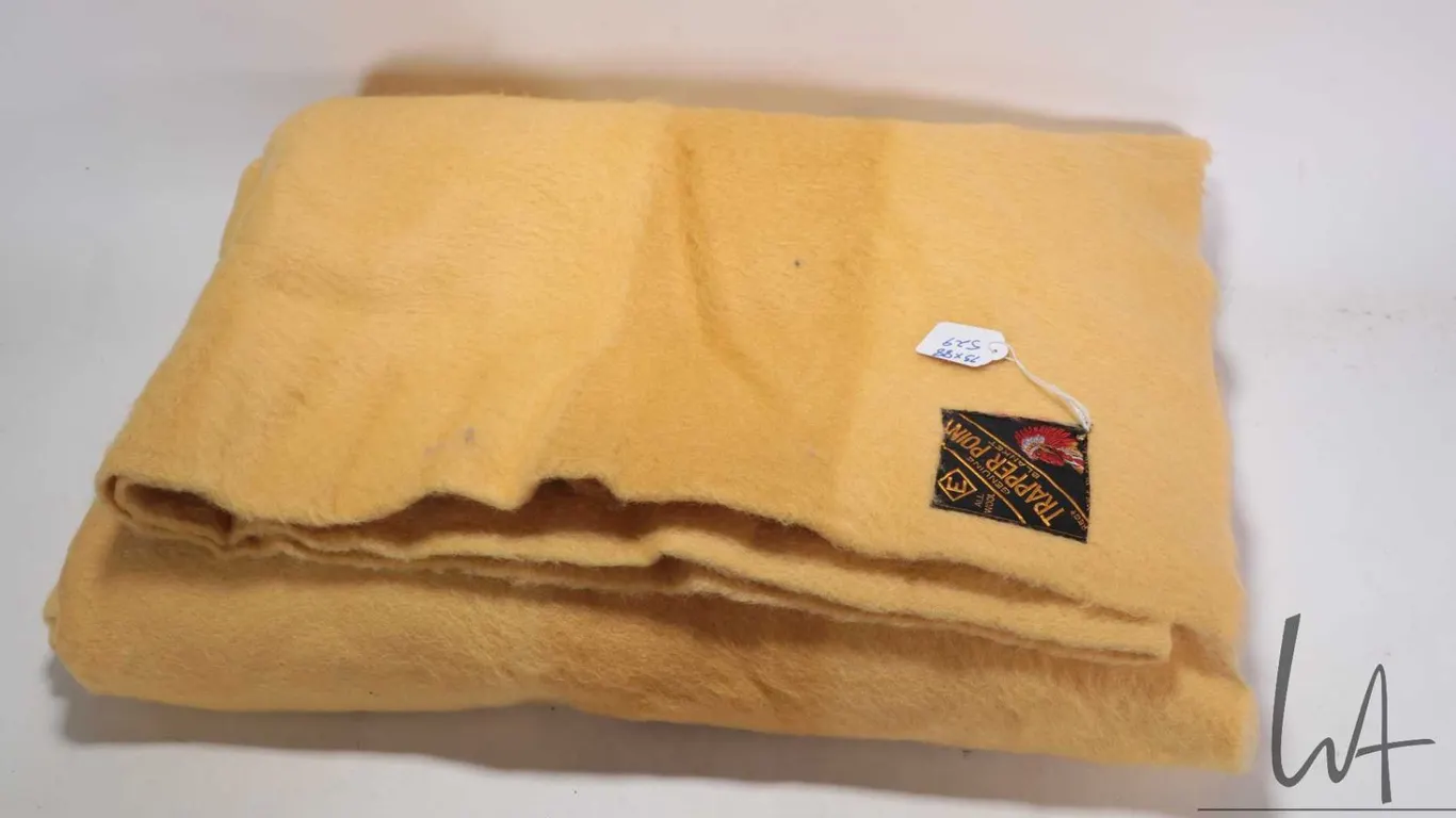 Vintage genuine Trapper Point, four point wool blanket, made in England for Eatons, 73" X 88"