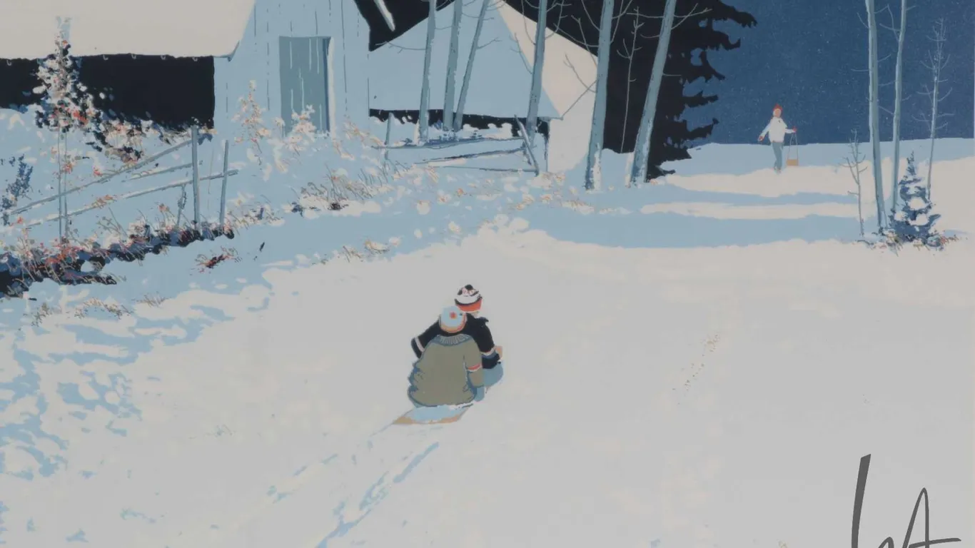 Peter Shostak, framed limited edition serigraph titled "W Should Go Past The Trees", pencil signed b