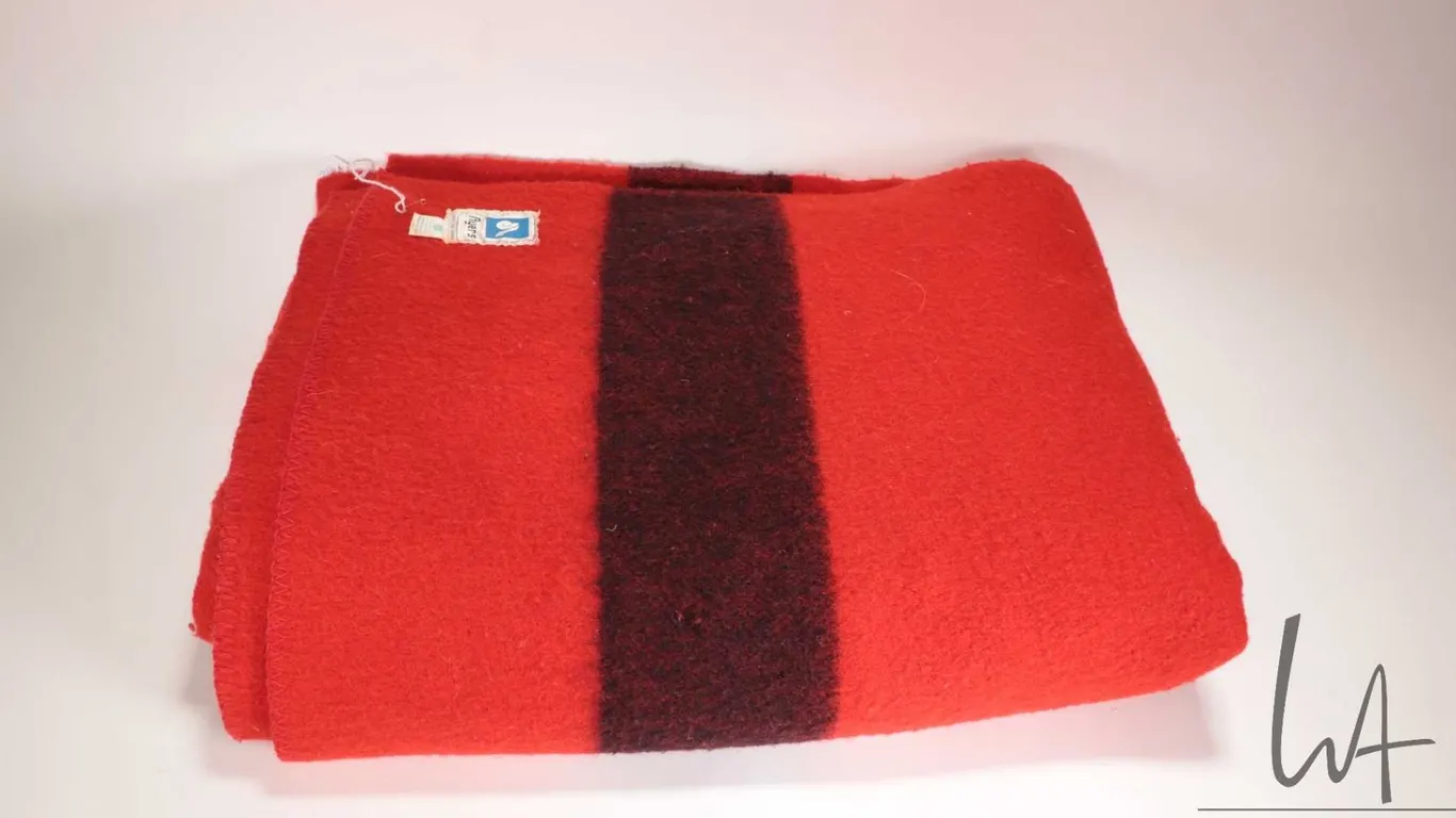 Vintage Canadian made Ayers pure wool blanket, 60" X 88"