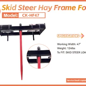 Unused 2026 Captok CK-HF47 Skid Steer Hay Frame Fork