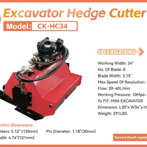 Unused 2026 Captok CK-HC34 Excavator Hedge Cutter