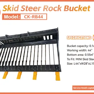 Unused 2026 Captok CK-RB44 Mini Skid Steer Rock Bucket