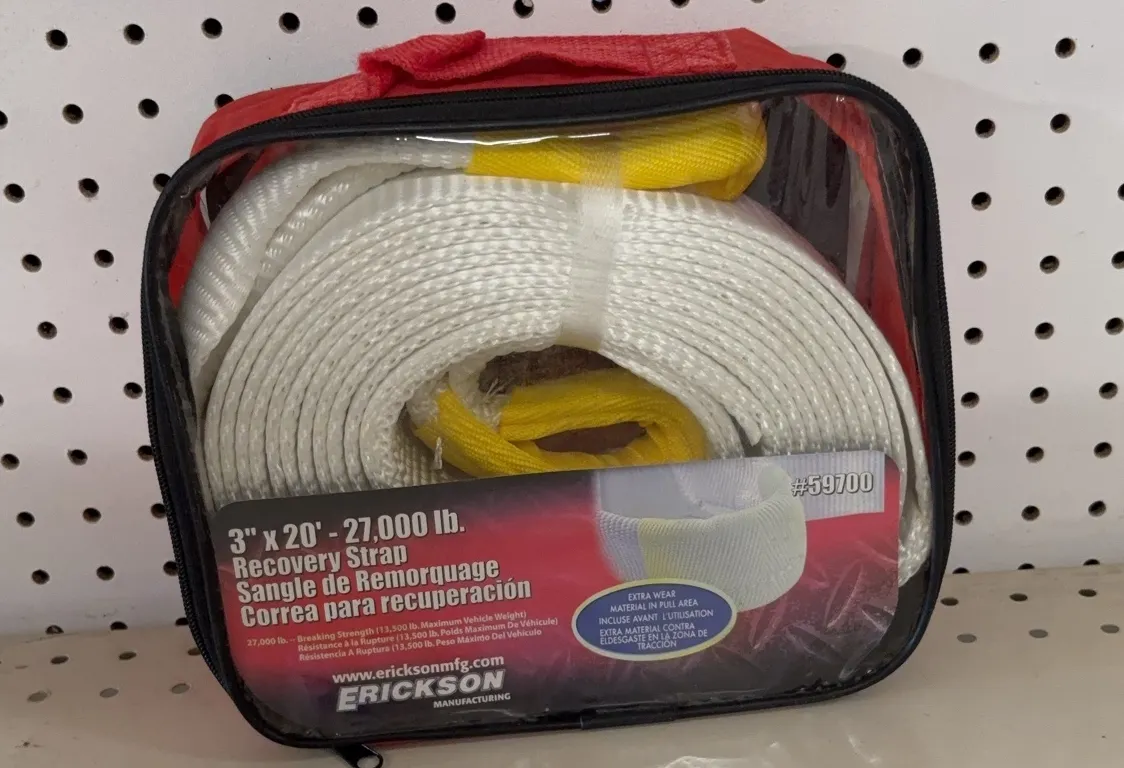 3 x 20, 27,000 pound Erickson tow strap 
