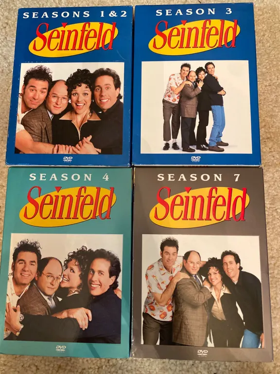 Seinfeld DVD Box Sets for Seasons 1 & 2, 3, 4, and 7