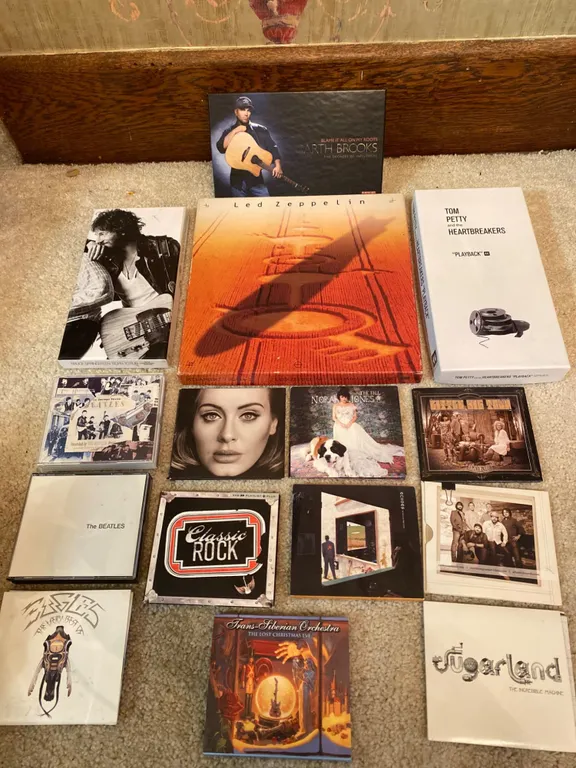 CDs Featuring Various Artists Including Garth Brooks, Adele, Led Zeppelin, and More