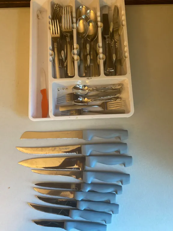 Flatware and Knife Set Including Longaberger and Zyliss
