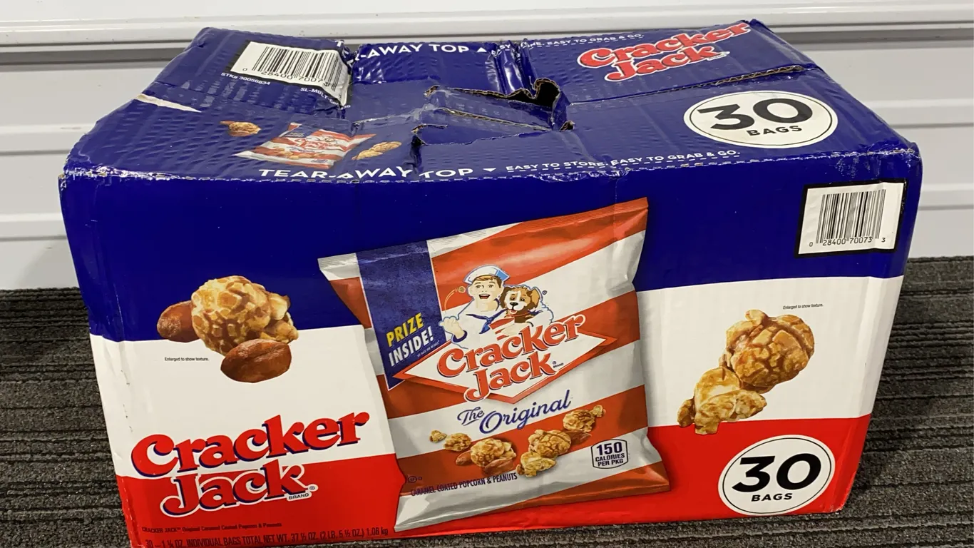 *NEW* Cracker Jack Original Caramel-Coated Popcorn & Peanuts, 30 Bags - Best By: 4/2027
